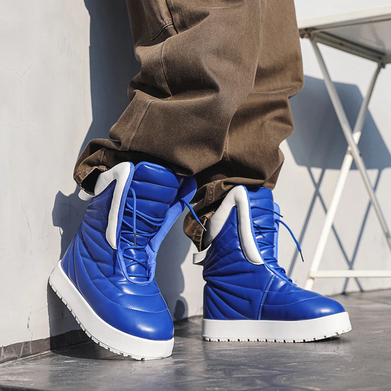 Chaussures Hiver Homme 2025 | Pantoufles Chaudes Imperméables | Peluche Antidérapant | Sneakers Neige