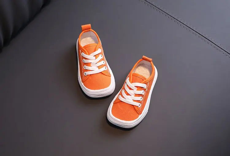 Kids Non-slip Comfort Sneakers, Toddlers Tennis Shoes, Children's Sport Canvas Shoes, Lace-up Girls Flat Boys Casual Shoes