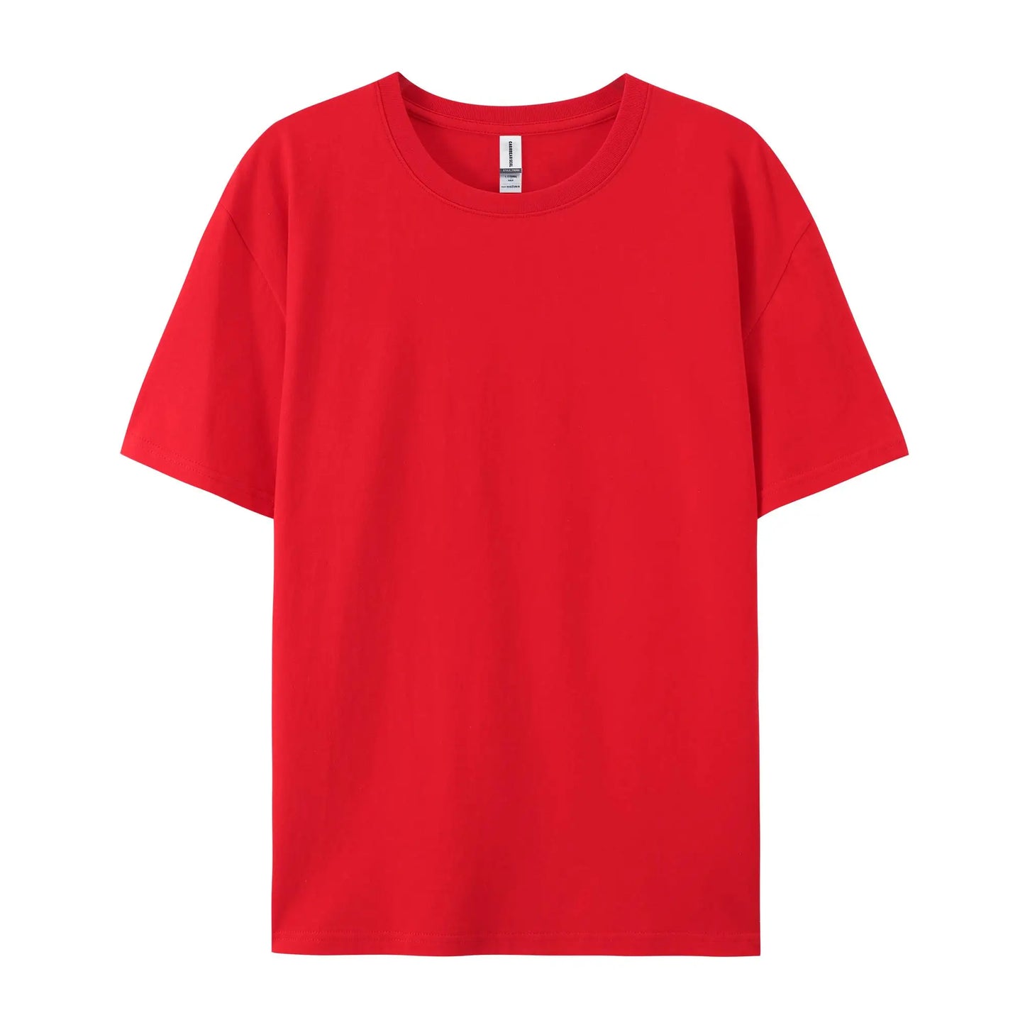 100% Cotton Solid Tshirts Men Woman Short Sleeve Fashion Brand Trend Casual Soft Clothing Tees Customized Products Summer Tops