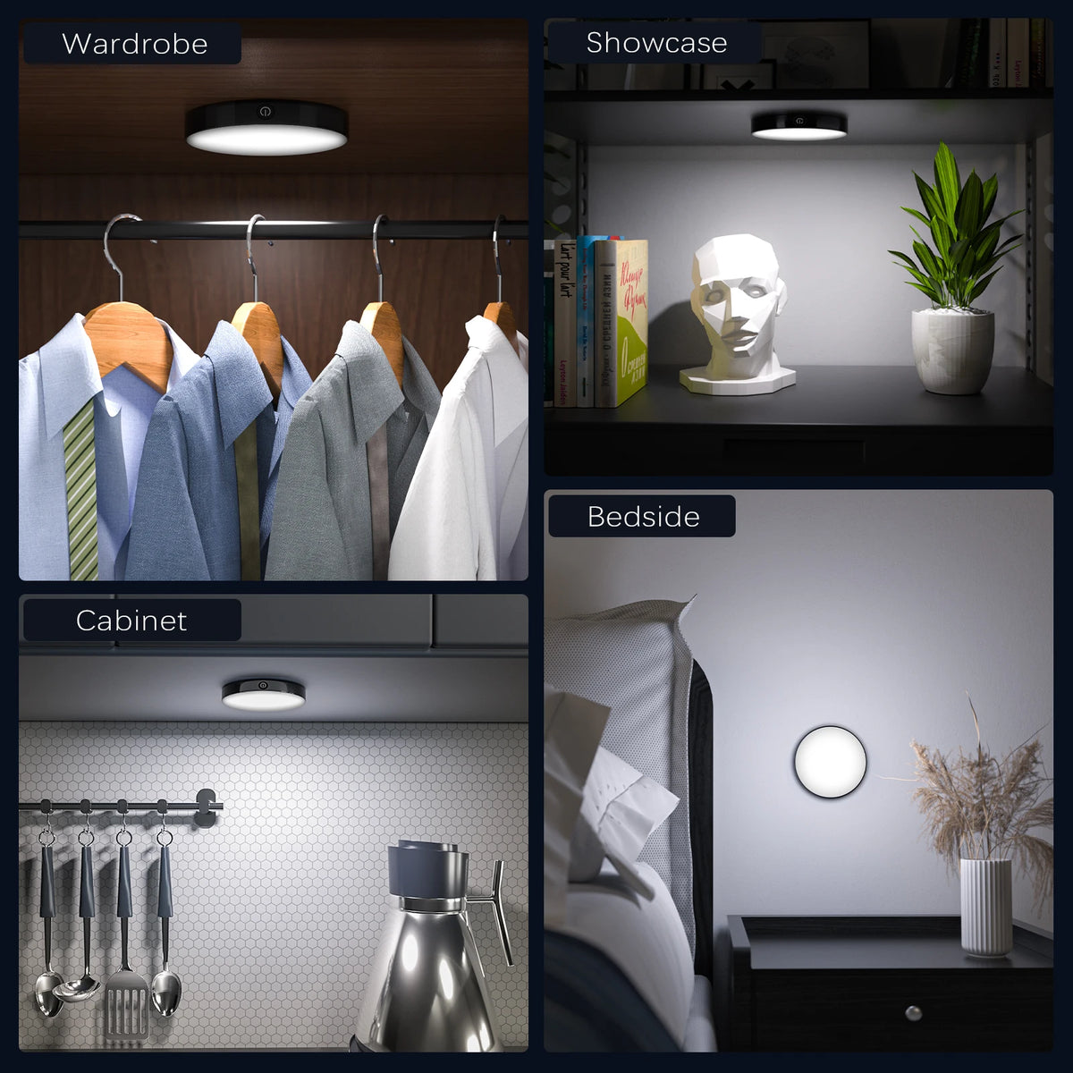 Veilleuse LED Tactile Rechargeable WILLED | 1000mAh | Dimmable | Placard, Cuisine & Chambre