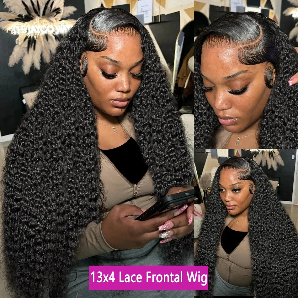 Perruque Deep Wave Brésilienne | 13x6 HD Lace Frontal | 250% Densité | Jusqu'à 40 Pouces | Water Wave Curly