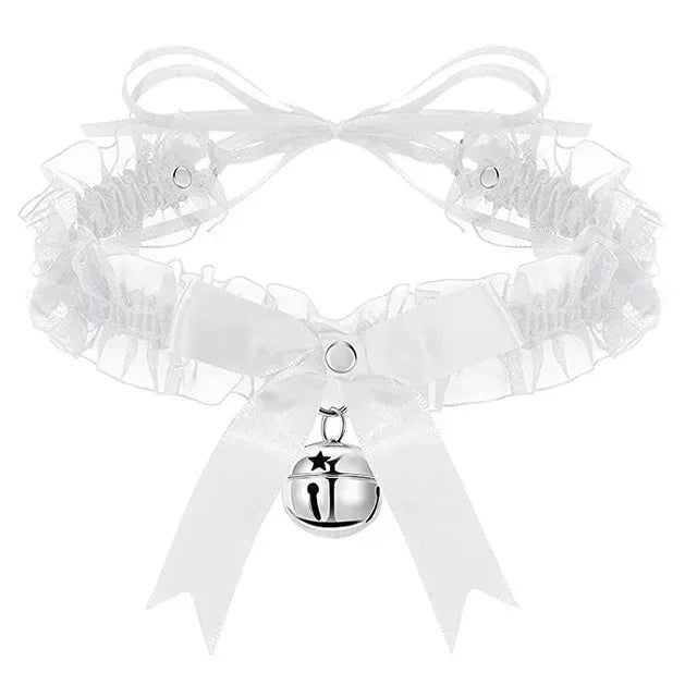 Collier Ras-du-Cou Dentelle Esthétique | Nœud Papillon Cloche | Femme | Collier Gothique Simple Sexy | Pendentif Mode