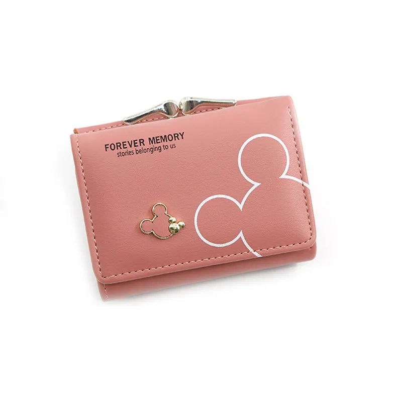 Portefeuille Femme & Fille | Dessin Animé Lettres | Porte-Monnaie Tri-Pliable Court | Mode Tendance