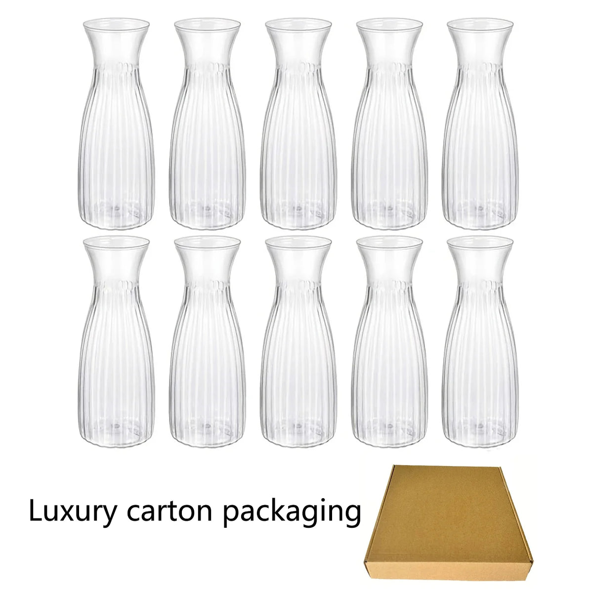 Set 2 Vases Nordiques Creux Plastique | Imitation Fleurs | Décor Salon Moderne | Haute Qualité