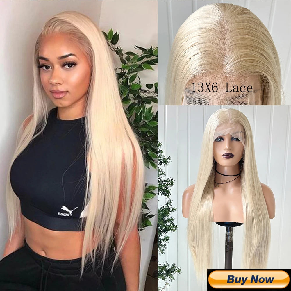 Perruque Lace Front 13x4 Lisse Synthétique | Ligne Naturelle Haute Qualité | Port Quotidien | Femme