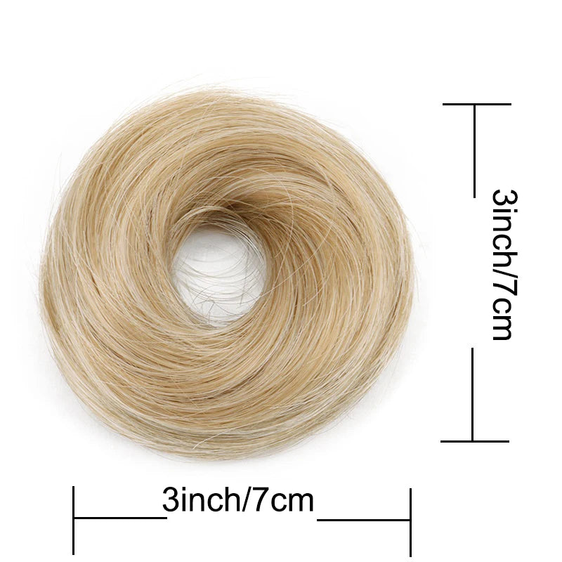 WIGSIN Synthetic Messy Donut Hair Buns Updo Chignon with Elastic Hair Extension for Women Daily Lazy Hair Accessories