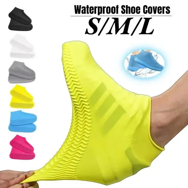 Couvre-Chaussures Pluie Silicone | Imperméable Antidérapant Réutilisable | Adulte & Enfant | Portable