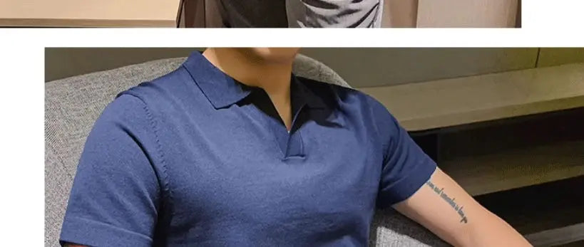 Polo en maille uni pour homme | Manches courtes