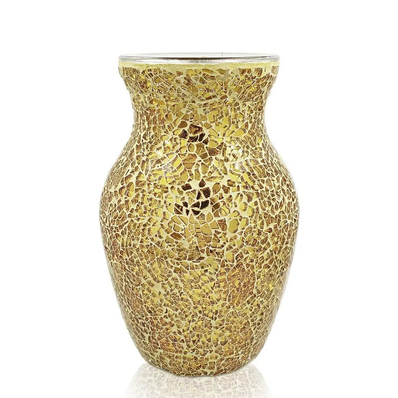 Vase Bohème Mosaïque Verre | Style Européen | Décoration Salon, Chambre & Entrée
