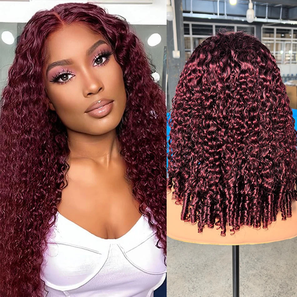 Perruque Burmese Curly 100% | 5x5 Lace Closure Glueless | 300% Densité | Wear & Go | Pré-Pluçuée