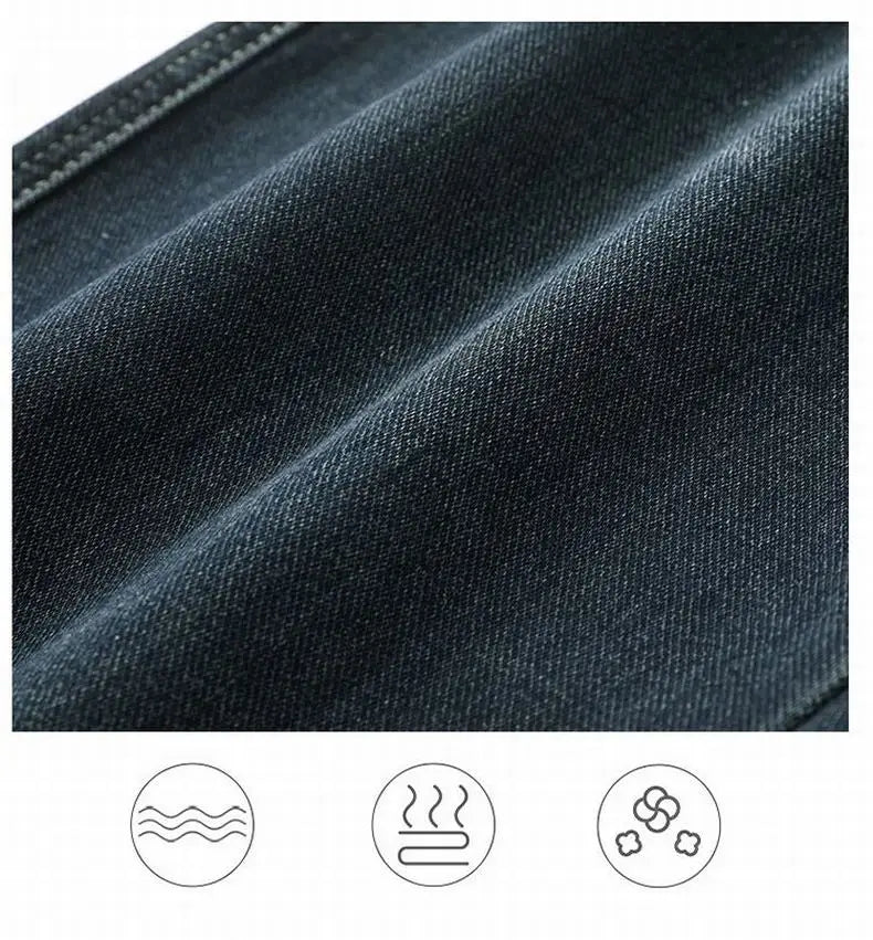 Jean droit ample en denim pour homme | Taille mi-haute