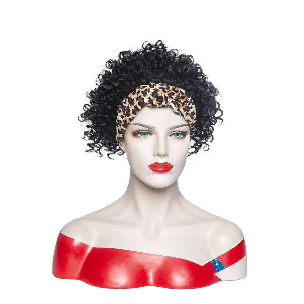Perruque Headband Tresses Africaines Synthétique | 3 Brins | Queue de Cheval | Couvre-Cheveux | Fibre | Femme