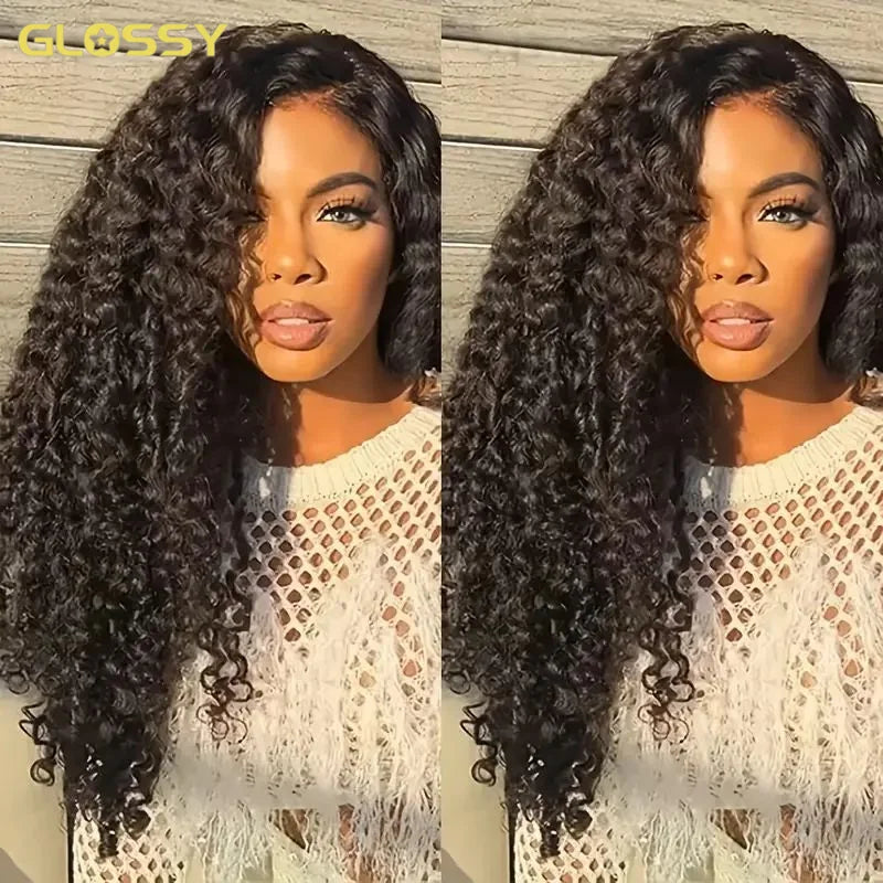 Perruque Kinky Curly Birmane | 300% Densité | 3-en-1 Demi-Perruque | Glueless | Cheveux Humains Brésiliens