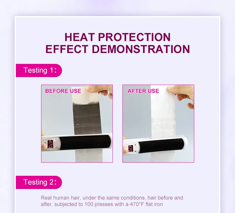 Spray Thermoprotécteur PURC Huile Coco | Anti-Frisottis & Brillance | Protection Jusqu'à 240°C