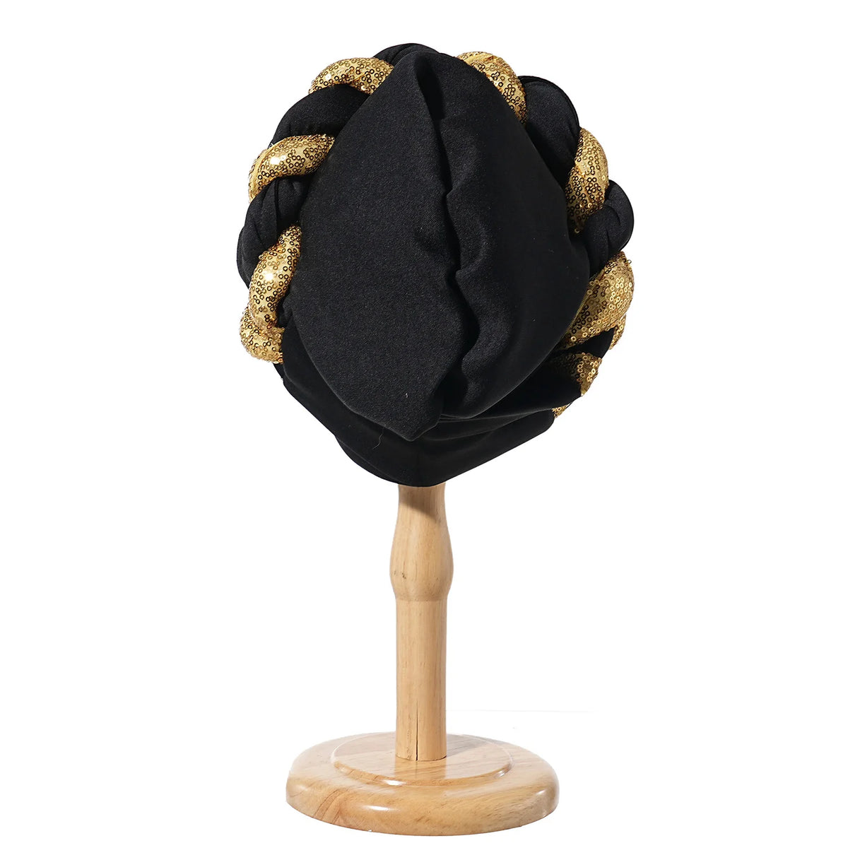 Spangle Big Braids Head Wrap Twisted Head Turbans Headwear, Wedding Heads Turban, Hair Cover Accessories