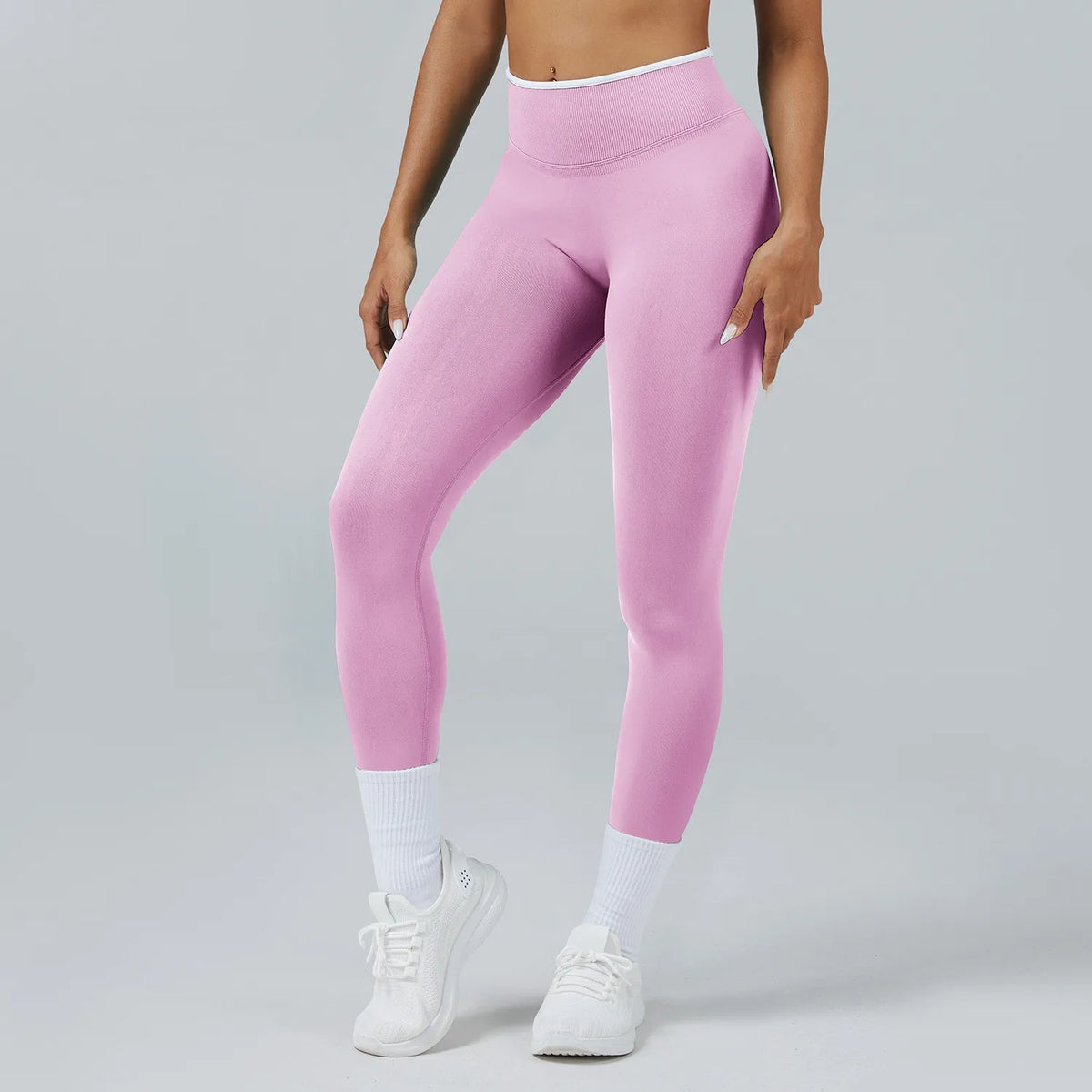 Women's Mid-Waist Seamless Yoga Leggings Push-Up Sports Fitness Running Pants Hip Lift High Elastic Gym Leggings Sport Leggings