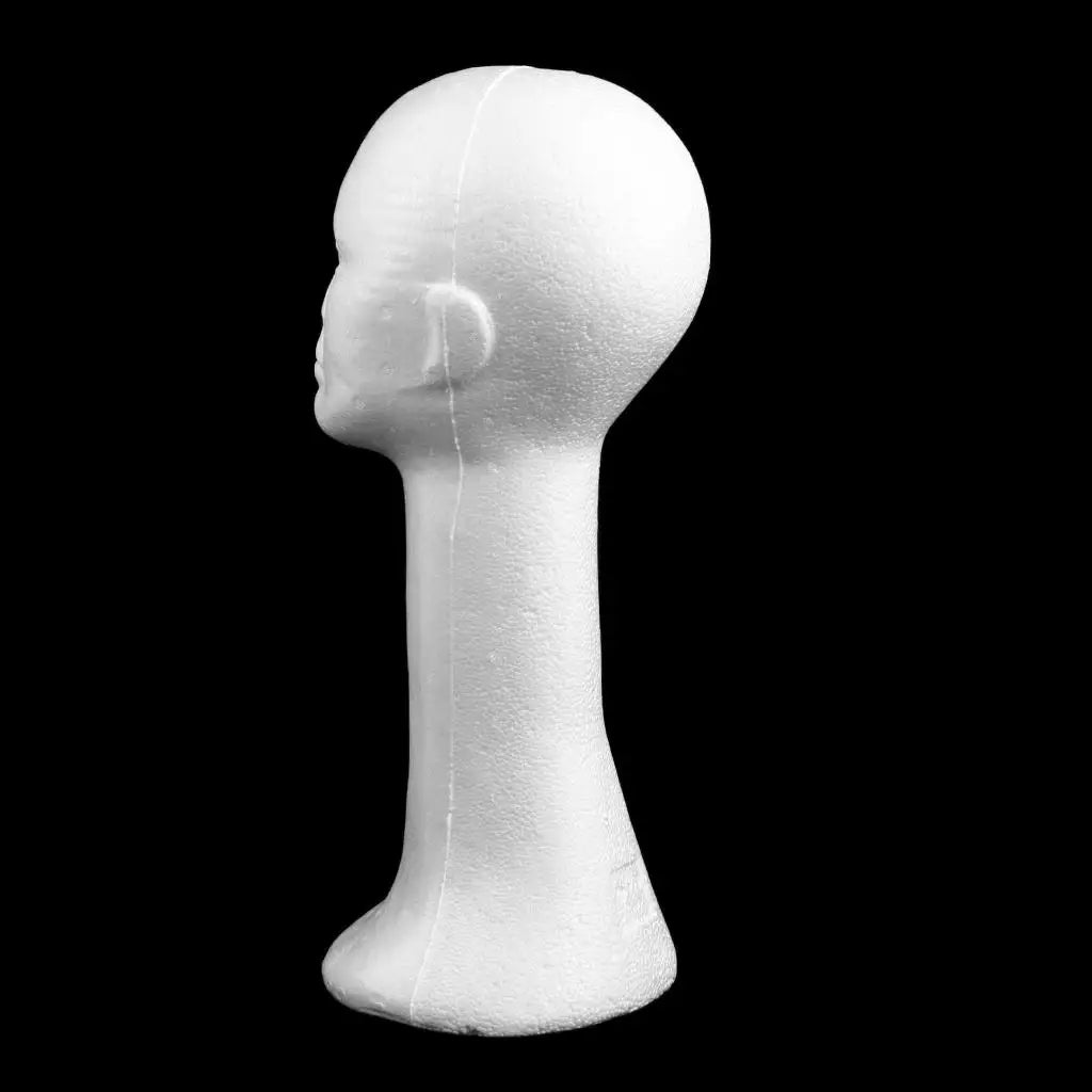 Wig Display Head Styrofoam Mannequin Model Foam Head Stand for Tailor Hairdresser Hat Boutique