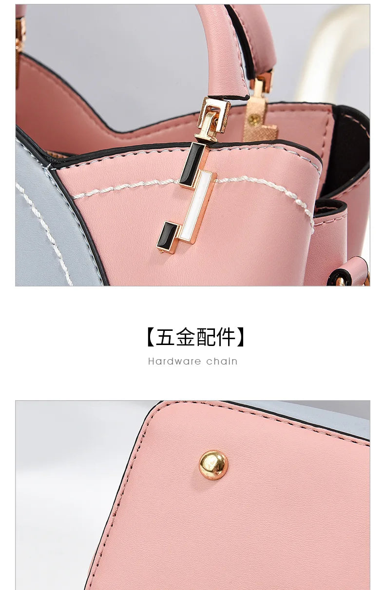 Elegant Handbag for Women Luxury Designer Top-Handle Bags High Quality PU Leather Ladies Shoulder Crossbody Bag Casual Tote Sac