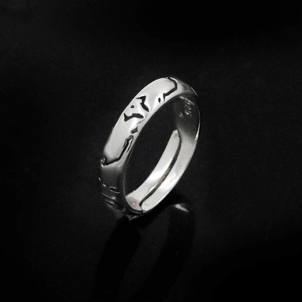 Anime Jujutsu Kaisen Ryomen Sukuna Itadori Yuji Ring Cosplay Metal Opening Adjustable Unisex Rings Jewelry Prop Accessories Gift