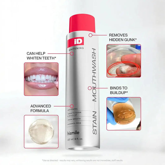 Hismile ID Mouthwash Teeth Whitening Stain Removal Deep Clean Fresh Breath Daily Oral Care