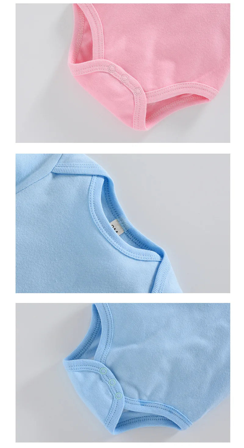 7 Colors Baby Girls Solid Onesies Bodysuits For Boys