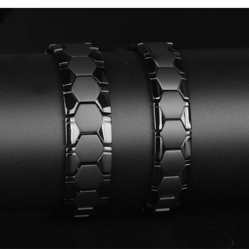 Bracelet Énergie Santé Magnétique Torsadé | Arthrite Thérapie | Aimant Puissant | Cadeau Homme