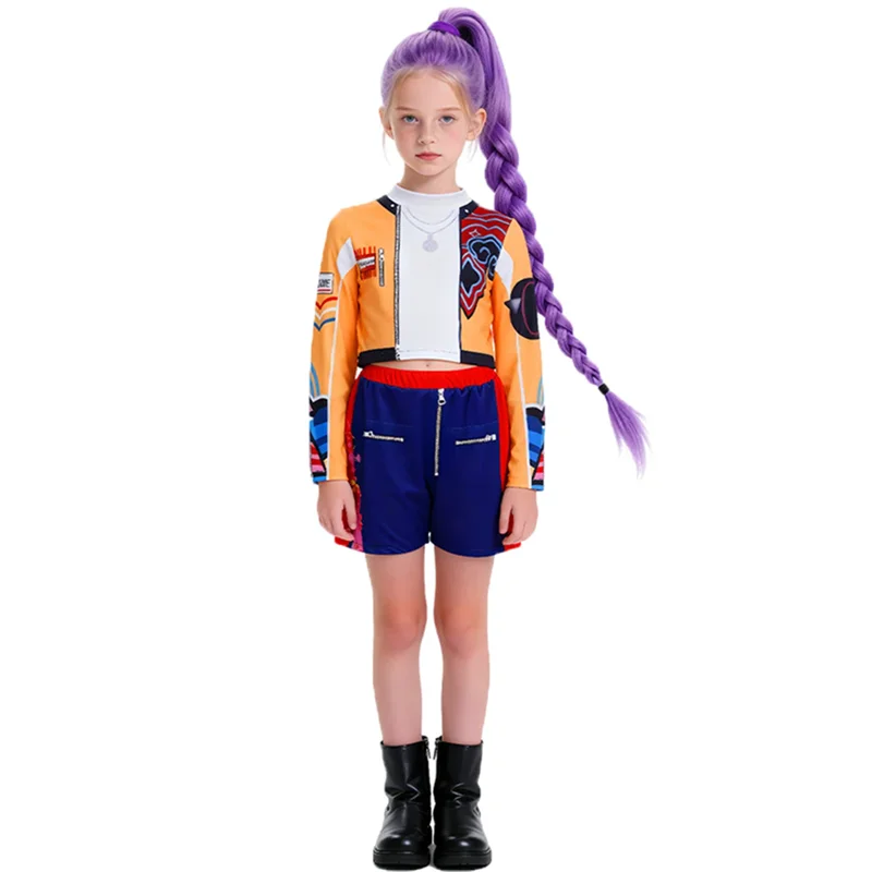 Girls' Clothing Sets Children's Cartoon Cosplay Suits Kids K-Pop Stage Performance 2Pcs Girls' Movie Role-playing Costume Outfits