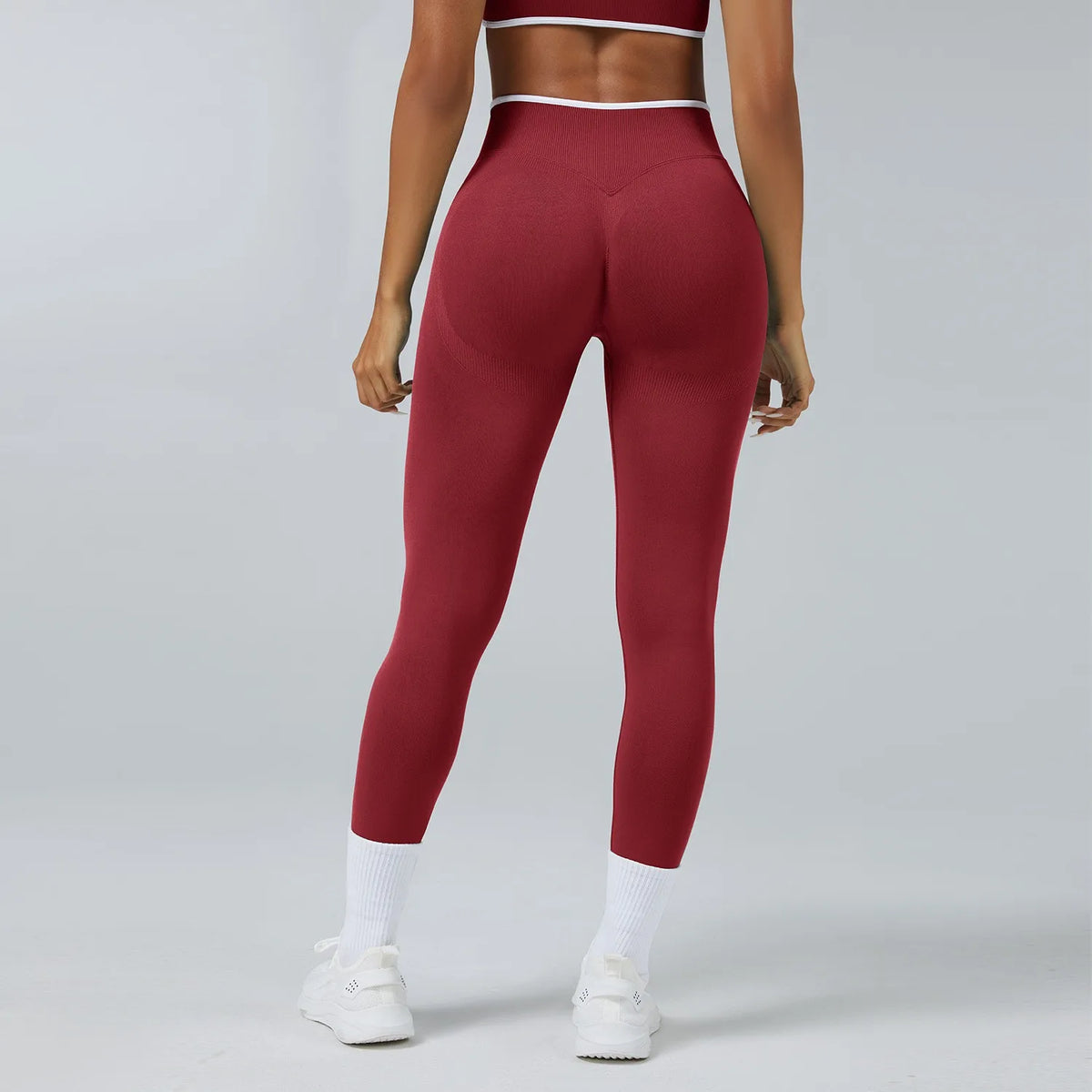 Women's Mid-Waist Seamless Yoga Leggings Push-Up Sports Fitness Running Pants Hip Lift High Elastic Gym Leggings Sport Leggings