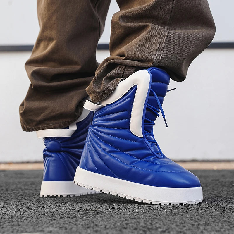 Chaussures Hiver Homme 2025 | Pantoufles Chaudes Imperméables | Peluche Antidérapant | Sneakers Neige