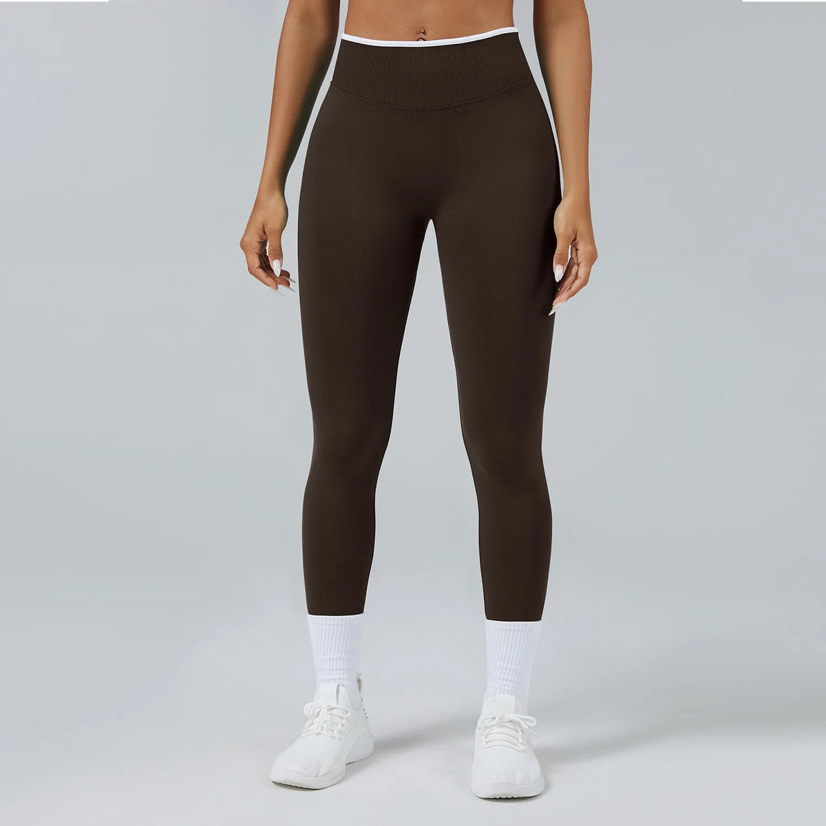 Women's Mid-Waist Seamless Yoga Leggings Push-Up Sports Fitness Running Pants Hip Lift High Elastic Gym Leggings Sport Leggings