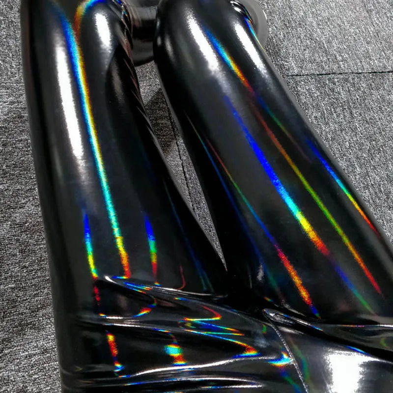 Legging PU Couleurs Vives Femme Grande Taille | Brillant Slim | Taille Haute Lift Fesses | Stretch
