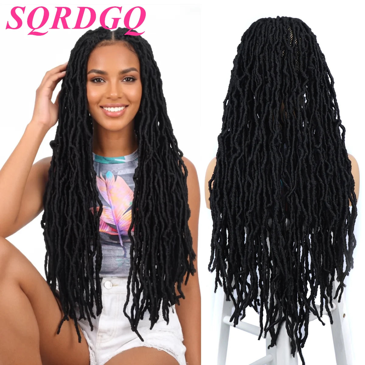 Dreadlocks Braided Wigs Synthetic Locs Full Lace Wig Female Braids Full Lace Wigs Women African Box Braids Hair Wigs For Woman