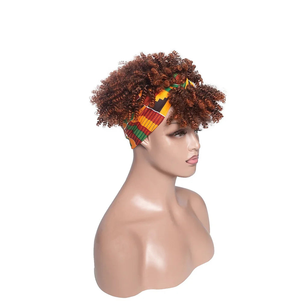 Perruque Headband Tresses Africaines Synthétique | 3 Brins | Queue de Cheval | Couvre-Cheveux | Fibre | Femme