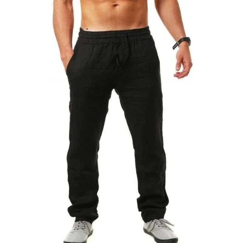Men's Baggy Pants Men's Cotton Linen Casual Pants Breathable Trousers Fitness Streetwear Clothing Jogging Autumn Summer