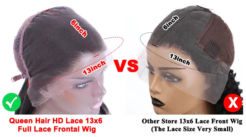 Queen Hair Real HD Invisible Wig 13x6 13x4 5x5 6x6 7x7 Undetectable Lace 100% Raw Human Hair Wigs Body Wave / Straight