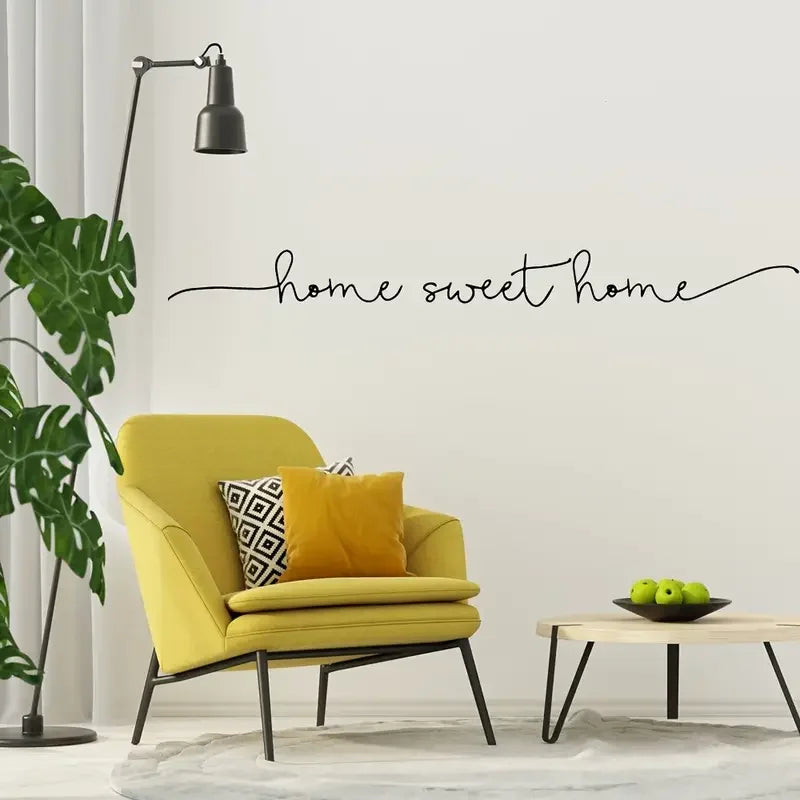 1pc Vinyl Sticker Home Sweet Home Decor Phrase Wall Sticker Art Decal For House Decoration Wall Decals Bedroom Decor Vinyl Mural