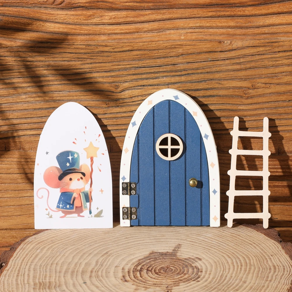 Porte Miniature Fée en Bois | Décoration Chambre Enfant & Jardin | Accessoire Conte de Fées