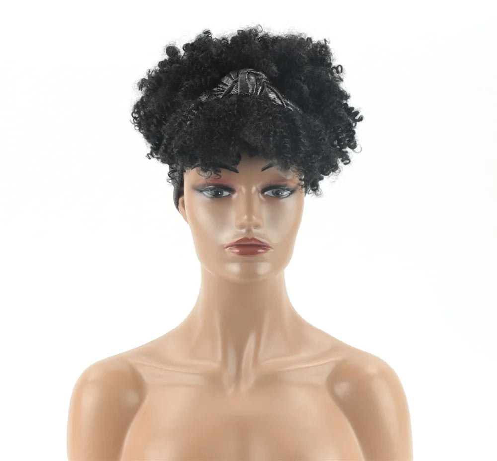 Perruque Headband Tresses Africaines Synthétique | 3 Brins | Queue de Cheval | Couvre-Cheveux | Fibre | Femme