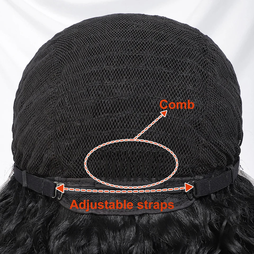 20 Inch Curly Synthetic Lace Front Wig For African Women Black T Part Blonde Curly Lace Frontal Wig For Afro Female