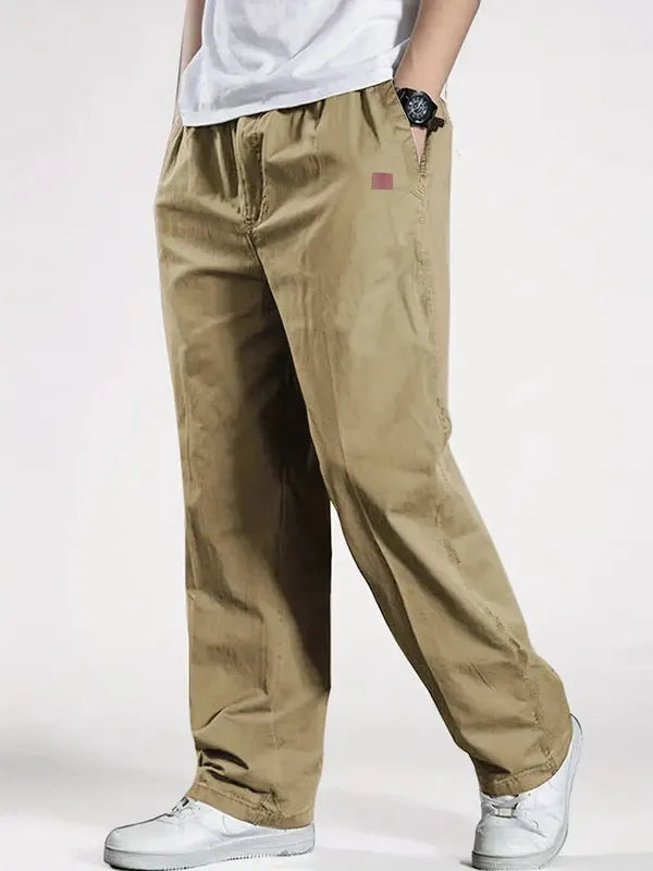 2025 Men's Casual Jogger Pants Relaxed Fit Cargo Pants Drawstring Sweatpants Hiking Outdoor Twill Sport Pants