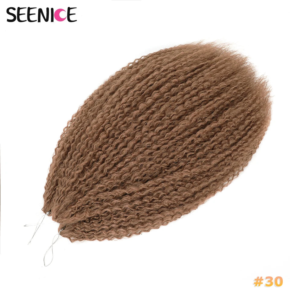 Extensions Crochet Kinky Curly Twist | Ombre Blonde | Water Wave | Synthétique | 20 Pouces | Femme
