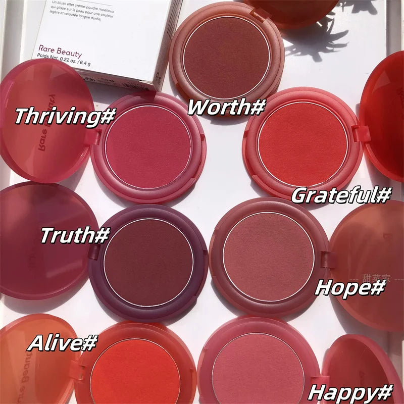 Rare Beauty Soft Pinch Matte Bouncy Blush Cream Lasting Mashed Potato Texture Natural Non Sticky Lightweight Face Beauty Makeup