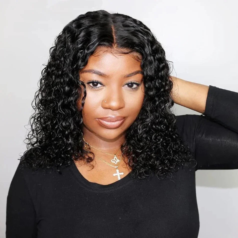 Perruque Kinky Curly Brésilienne | 5x5 HD Lace Closure Transparente | 300% Densité | Vierge Haute Qualité