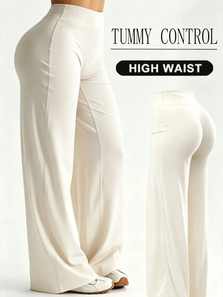 Pantalon Sport Droit Taille Haute | Peau Nue | Lift Fesses | Fitness Casual | Legging Sculptant