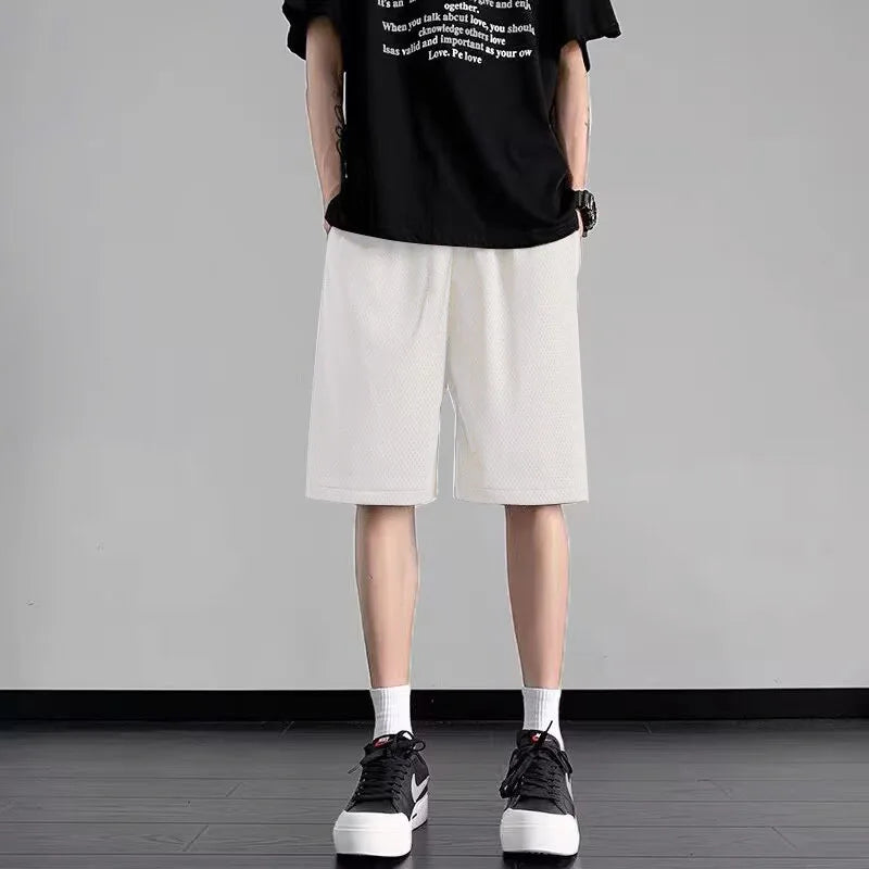 Short uni en polyester pour homme | Style décontracté