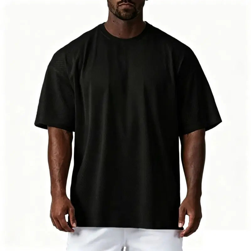 T-shirt uni en jersey pour homme | Polyester et élasthanne