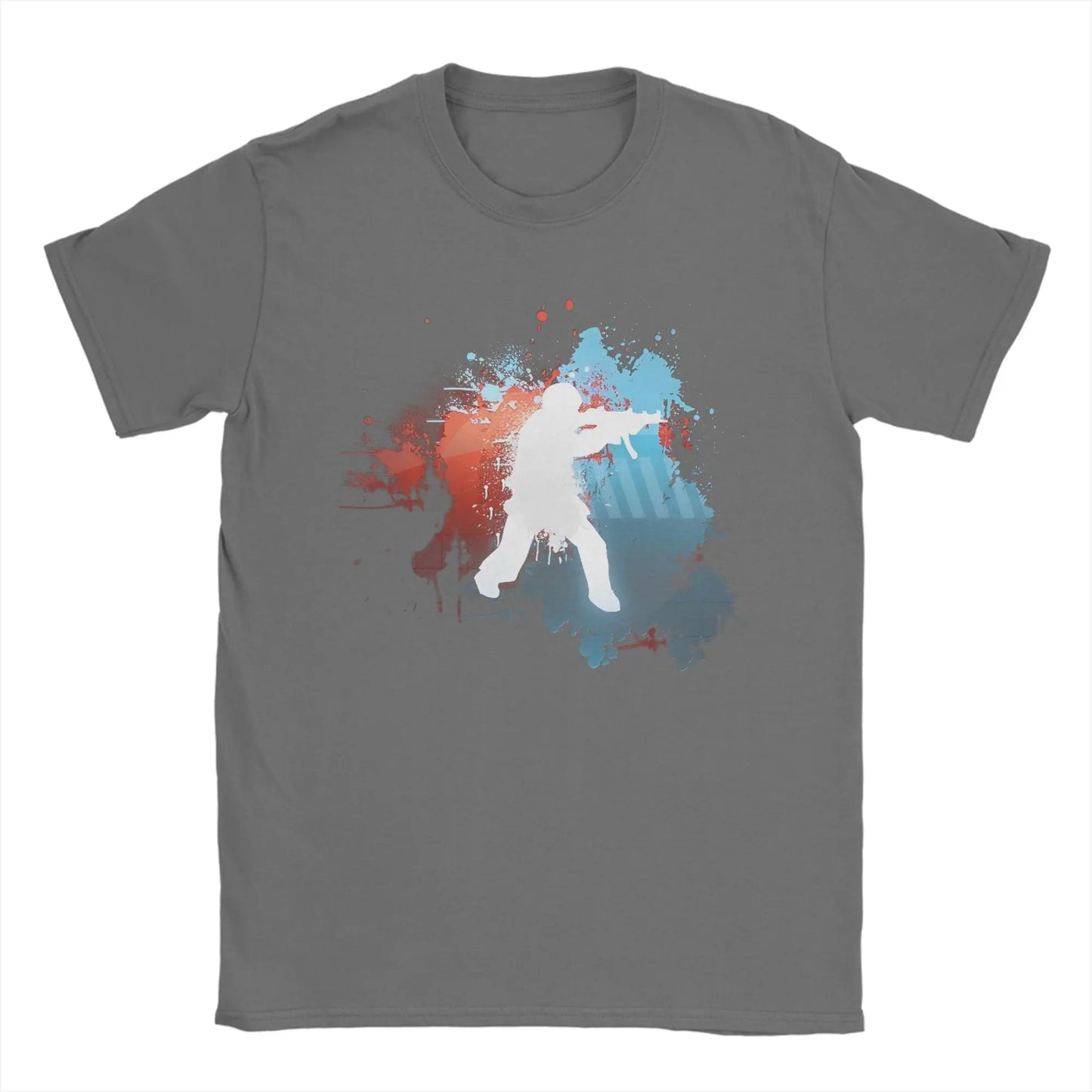 Men's T-Shirts Counters Shooting Striking Go Awesome Cotton Tee Shirt Short Sleeve Game Silhouette T Shirts O Neck Clothes Gift