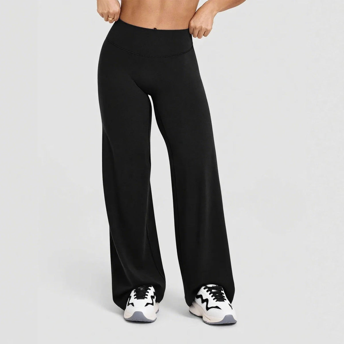 Pantalon Yoga Jambe Large Grande Taille Femme | Taille Haute Extensible | Running Pilates Sport