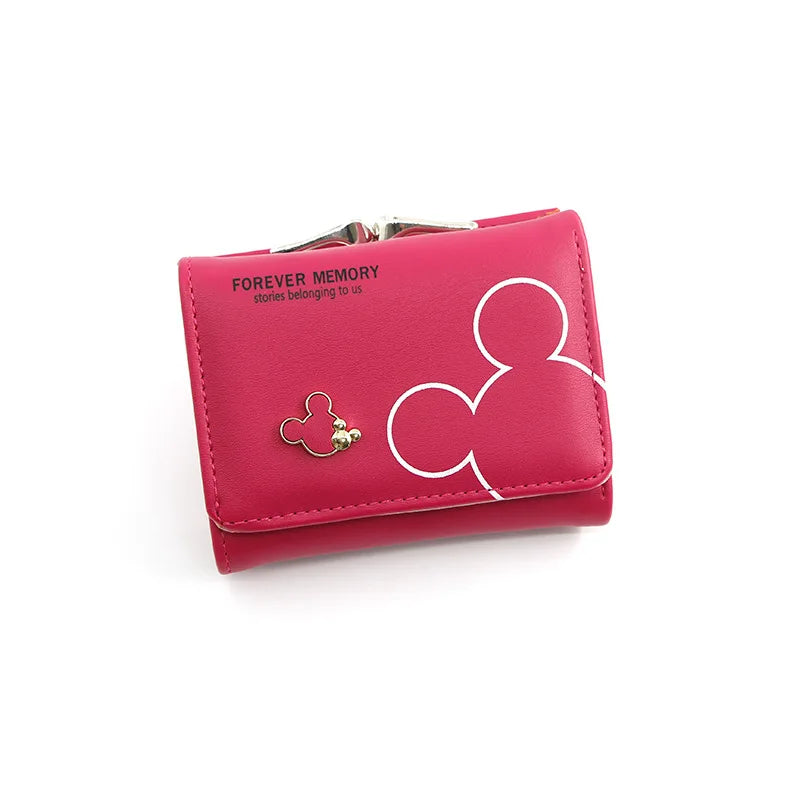 Portefeuille Femme & Fille | Dessin Animé Lettres | Porte-Monnaie Tri-Pliable Court | Mode Tendance