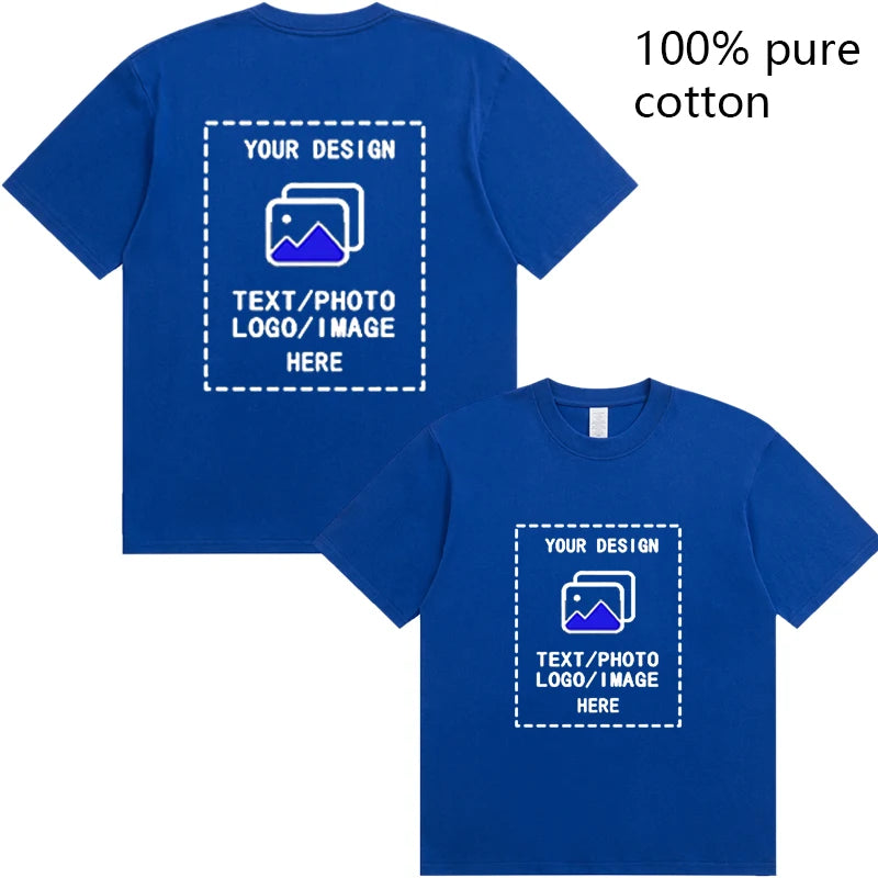 Custom-Made Men's T-Shirts Are Suitable for Team Gatherings, Gyms, and Sports Cotton Round-Neck Short-Sleeved Shirts